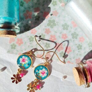Boucles d'oreilles Fleur de Sakura
