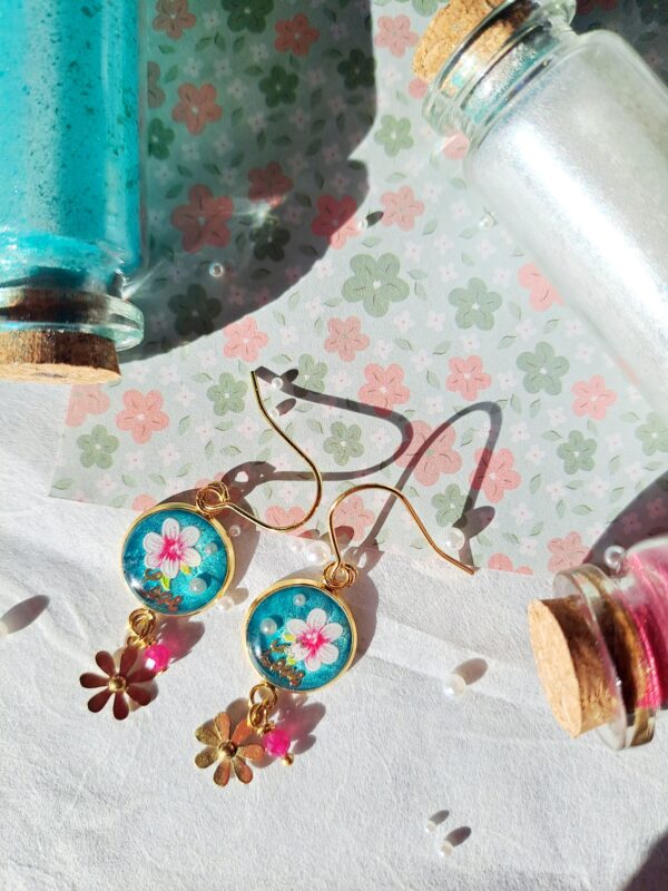 Boucles d'oreilles Fleur de Sakura